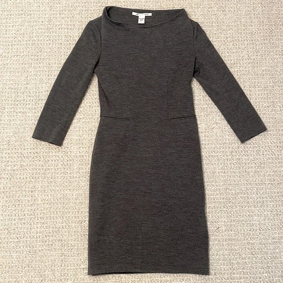 Diane Von Furstenberg | Dresses | Dvf Gray Boat Neck Dress | Poshmark Diane Von Furstenberg | Dresses | Dvf Gray Boat Neck Dress | Poshmark